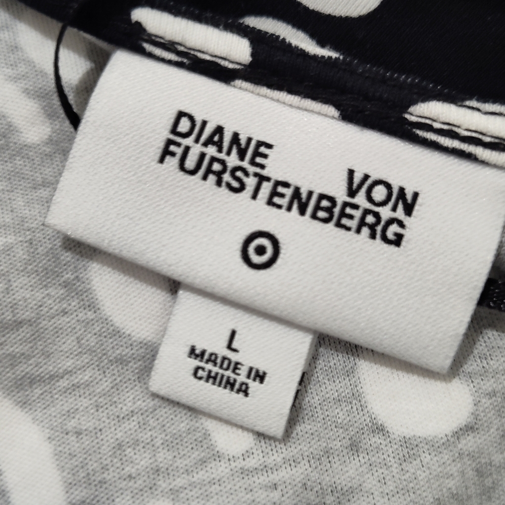 Diane Von Furstenberg Black and White Long Sleeve Dress - Picture 5 of 12